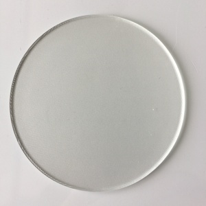 Round Ultra-Clear Woven Textured Photovoltaic Tempered Glass