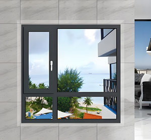 Aluminum Casement Shopfront Windows, Commercial Storefront Display Swing Windows, Large Glass Hinged windows For Retail Store