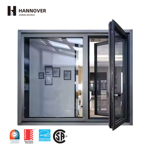 Modern NFRC Aluminum Casement Window Double or Triple Glazed Tilt and Turn Window