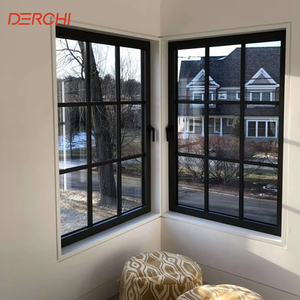 Modern Narrow Frame Commercial Customized Triple Glazed Aluminum European Style Casement Windows