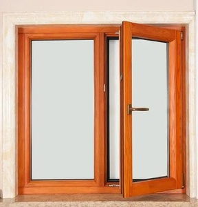 Custom Modern Aluminum Clad Wood Casement Window Low-E Glass