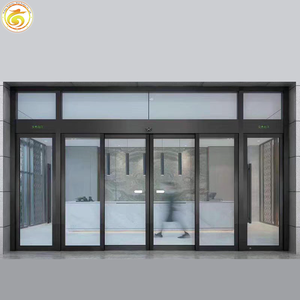 Energy Efficient Thermal Break Aluminum Storefront Door with Double Glazing for Supermarket Entrance