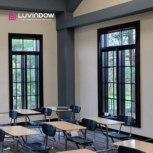 American Style Double Safety Glass Aluminum Clad Wood Windows